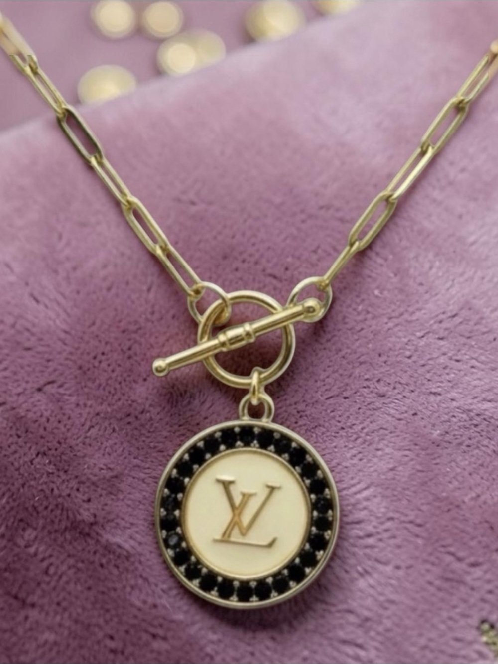 Stamped Authentic Louis Vuitton Authentic Upcycled LV charm necklace